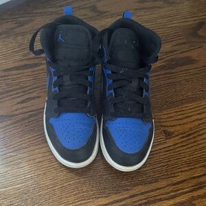 Jordan Kids Black and Blue Sneakers